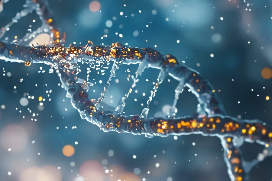 Regenerative-Medicine-Clinic 3D illustration of a DNA spiral. Schedule regenerative medicine treatment from Stephen Beyer, DC in Mokena.